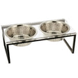 Large Acrylic Pet Bowl Stand on a white background. 