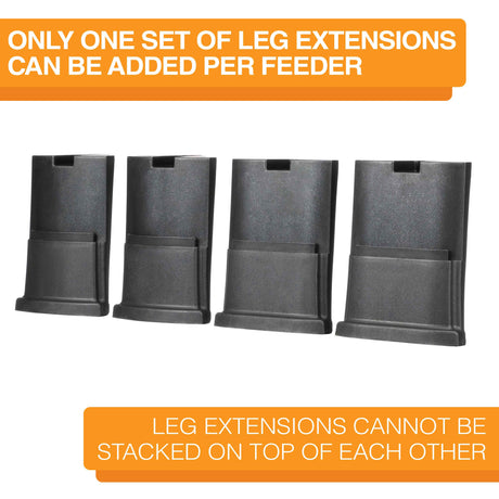 four midnight black large leg extensions