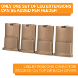 four champagne large leg extensions