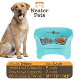 Aquamarine Large Dog Neater Feeder bowl capacity