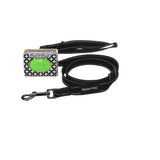 Reflective Leash with a Black and white Diamond Neater Bag Dispenser