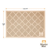 Dimensions of the Large Beige Neater Pets Litter Trapping Mat