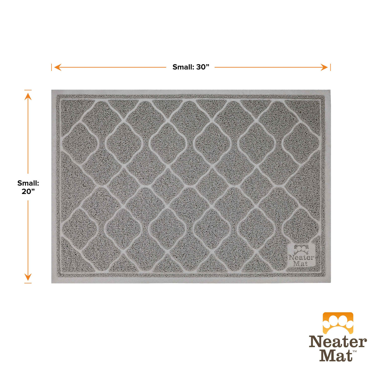 Dimensions of the Small Grey Neater Pets Litter Trapping Mat 