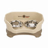Cappuccino SMALL DELUXE Neater Feeder with Stainless Steel Slow Feed Bowl