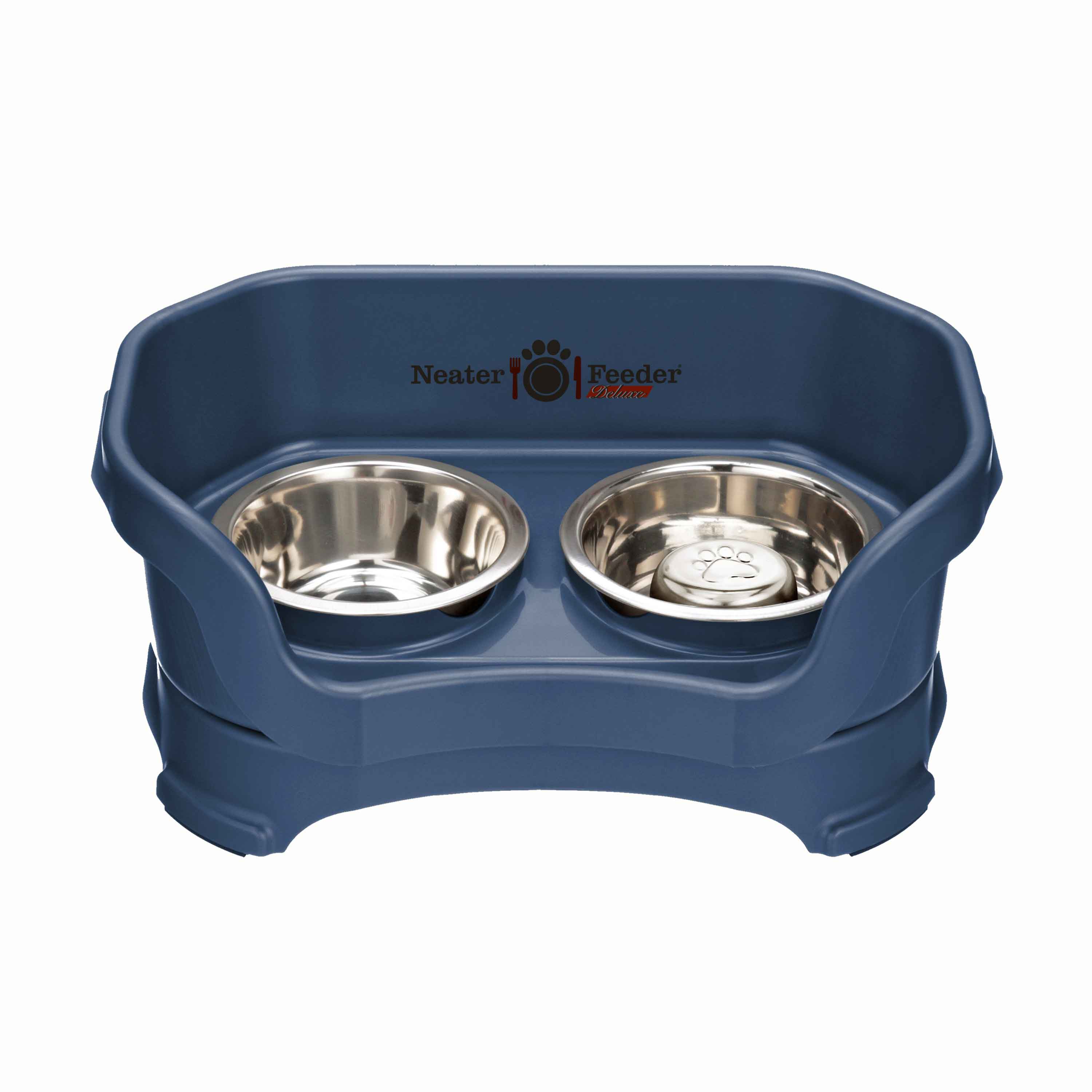 Neater Feeder Deluxe with Stainless Steel Slow Feed Bowl – Neater Pets
