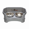 Gunmetal SMALL DELUXE Neater Feeder with Stainless Steel Slow Feed Bowl