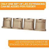 Medium Neater Feeder Deluxe Champagne Leg Extensions