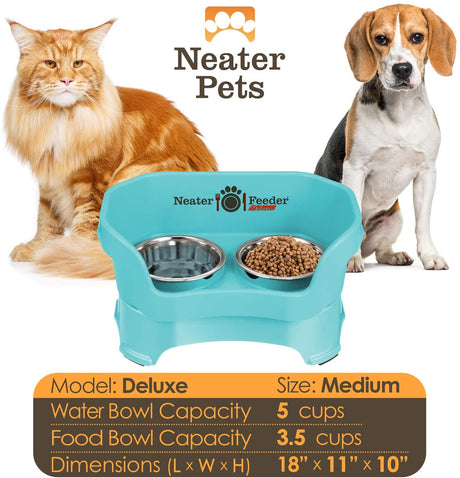 Bowl capacity and dimensions for Deluxe Neater Feeder