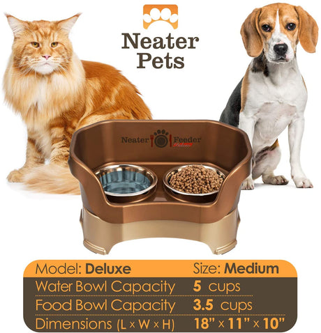 Bowl capacity and dimensions for Deluxe Neater Feeder