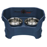 Deluxe Medium Dog Dark Blue raised Neater Feeder dog bowls