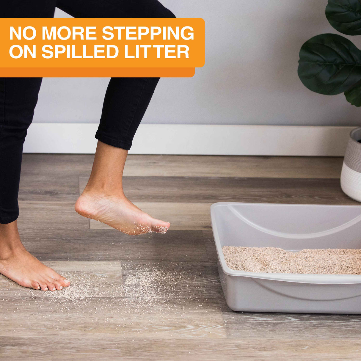 No more stepping on spilled litter
