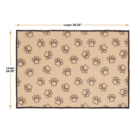 Paw print mat measurements