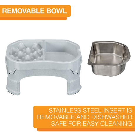 The Double Diner stainless steel insert is removeable and dishwasher safe