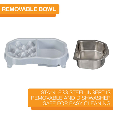 The Double Diner stainless steel insert is removeable and dishwasher safe