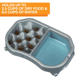 Neater Slow Feeder Double Diner in Silver Metallic  capacity