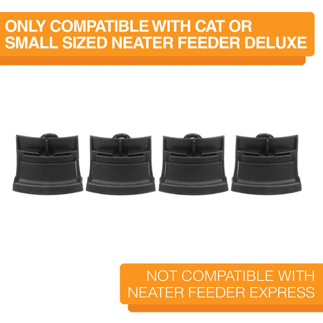 Small Midnight Black leg extensions for Deluxe Small and Cat Neater Feeders