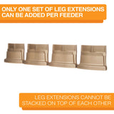 Small Cappuccino leg extensions for Deluxe Small and Cat Neater Feeders