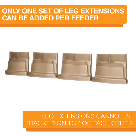 Small Cappuccino leg extensions for Deluxe Small and Cat Neater Feeders