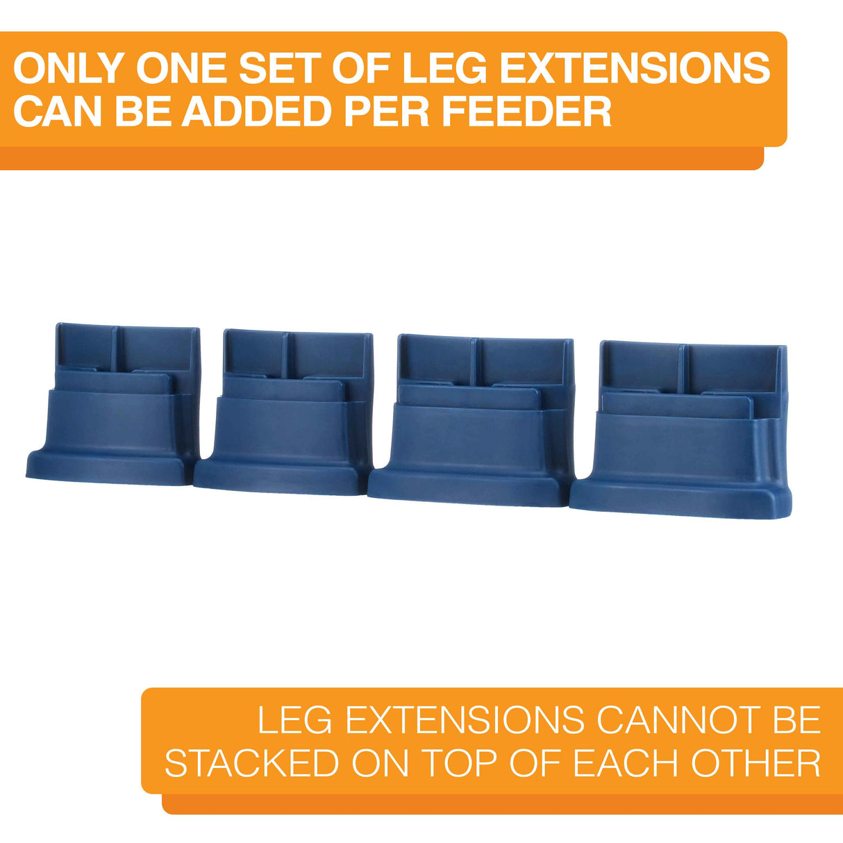 Small Dark Blue leg extensions for Deluxe Small and Cat Neater Feeders