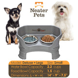 Neater Feeder Deluxe small bowl capacity and dimensions