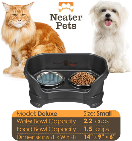 Bowl capacity and dimensions for Deluxe Neater Feeder