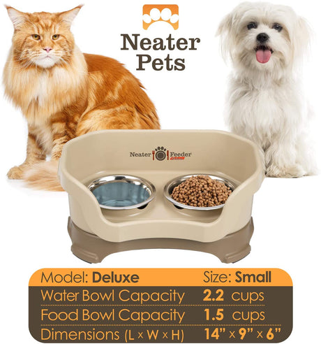 Bowl capacity and dimensions for Deluxe Neater Feeder