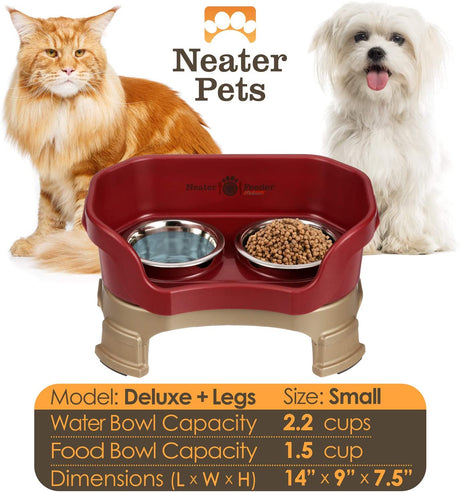 Bowl capacity and dimensions for Deluxe Neater Feeder