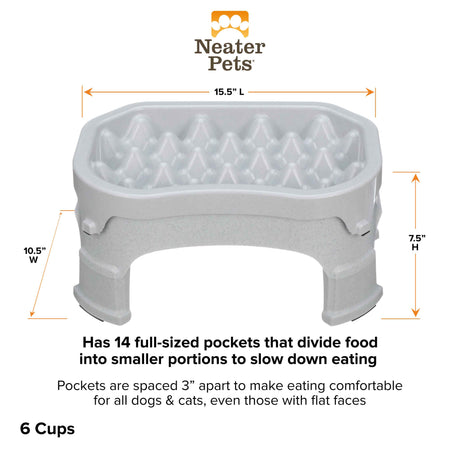 Raised Neater Slow Feeder dimensions